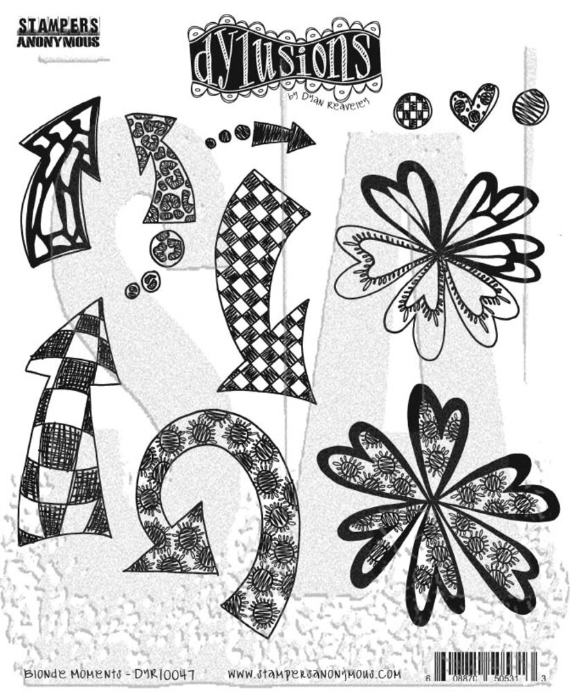 Stampers Anonymous Blonde Moments Dylusions Cling Stamps (DYR10047) Stampers Anonymous Blonde Moments Dylusions Cling Stamps (DYR10047)