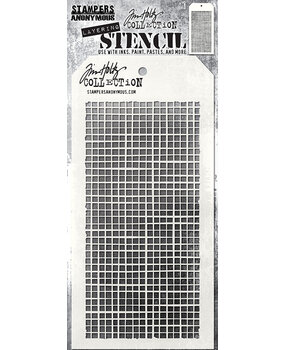 Stampers Anonymous Linen Tim Holtz Layering Stencil (THS061)