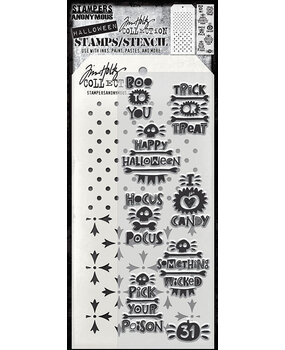Stampers Anonymous Halloween Tidbits Tim Holtz Stamps/Stencil (THMM204)