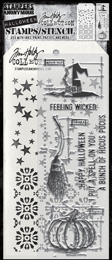 Stampers Anonymous Blueprint Spells Tim Holtz Stamps/Stencil (THMM201) Stampers Anonymous Blueprint Spells Tim Holtz Stamps/Stencil (THMM201)