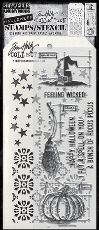 Stampers Anonymous Blueprint Spells Tim Holtz Stamps/Stencil (THMM201) Stampers Anonymous Blueprint Spells Tim Holtz Stamps/Stencil (THMM201)