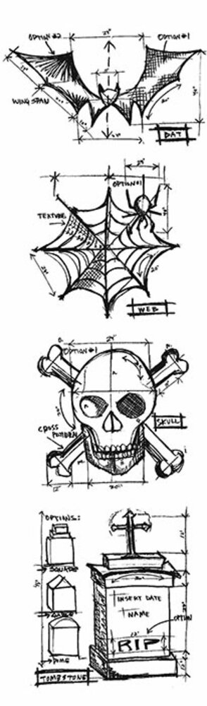 Stampers Anonymous Halloween Mini Tim Holtz Blueprints Strip Stamps (THMB002) Stampers Anonymous Halloween Mini Tim Holtz Blueprints Strip Stamps (THMB002)