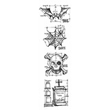 Stampers Anonymous Halloween Mini Tim Holtz Blueprints Strip Stamps (THMB002)