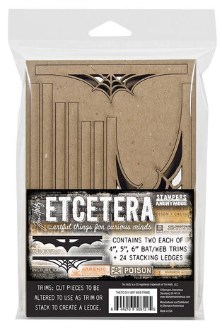 Stampers Anonymous Bat & Web Trims Tim Holtz Etcetera (THETC014) Stampers Anonymous Bat & Web Trims Tim Holtz Etcetera (THETC014)