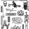 Stampers Anonymous Mini Halloween 4 Tim Holtz Cling Stamps (CMS198)