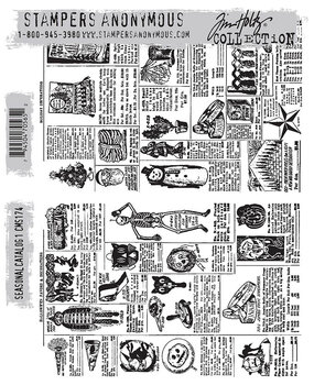 Stampers Anonymous Seasonal Catalog 1 Tim Holtz Cling Stamps (CMS174)