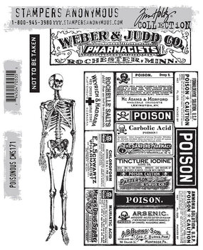 Stampers Anonymous Poisonous Tim Holtz Cling Stamps (CMS171)