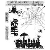 Stampers Anonymous Halloween Cutouts Tim Holtz Cling Stamps (CMS139)