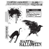 Stampers Anonymous Spooky Stuff Tim Holtz Cling Stamps (CMS068)