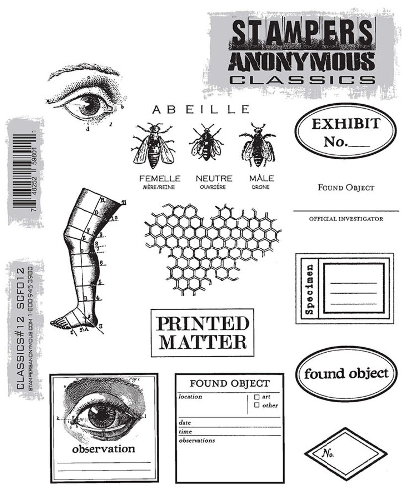 Stampers Anonymous Classics #12 Cling Mount Stamps (CBSCF012) Stampers Anonymous Classics #12 Cling Mount Stamps (CBSCF012)