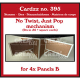 Crealies Cardzz Dies No Twist, Just Pop Mechanism for 4 Panels B (CLCZ395)