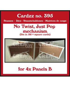 Crealies Cardzz Stansen No Twist, Just Pop Mechanisme voor 4x B-Paneel (CLCZ395)