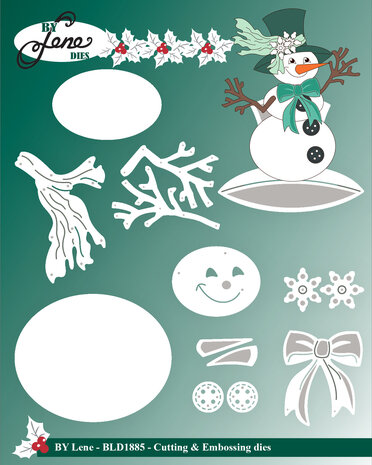 By Lene Happy Snowman Cutting Dies (BLD1885)