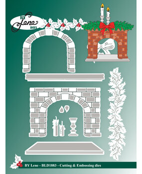 By Lene Christmas Fireplace Cutting Dies (BLD1883)