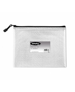 HobbyGros Storage Transparent A4+ Zip Bag (3pcs) (SS143)