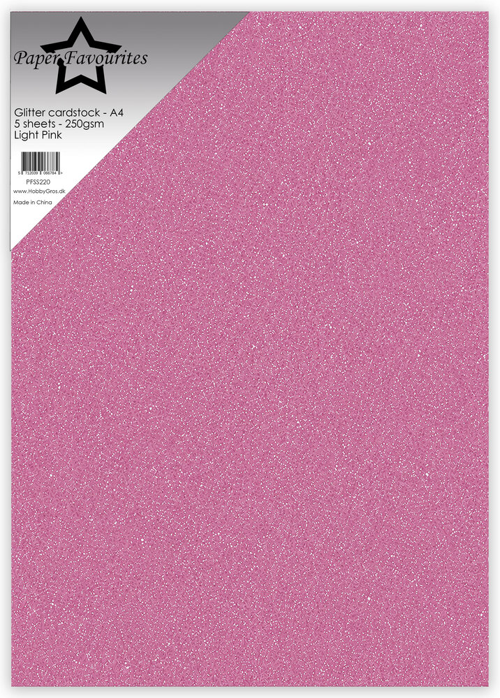 Paper Favourites Glitter Cardstock A4 Light Pink 250gsm (5pcs) (PFSS220) Paper Favourites Glitter Cardstock A4 Light Pink 250gsm (5pcs) (PFSS220)