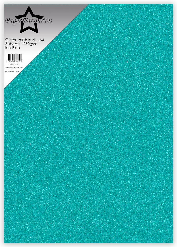 Paper Favourites Glitter Cardstock A4 Ice Blue 250gsm (5pcs) (PFSS216) Paper Favourites Glitter Cardstock A4 Ice Blue 250gsm (5pcs) (PFSS216)