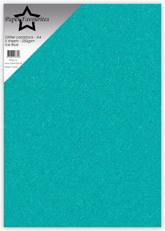 Paper Favourites Glitter Cardstock A4 Ice Blue 250gsm (5pcs) (PFSS216) Paper Favourites Glitter Cardstock A4 Ice Blue 250gsm (5pcs) (PFSS216)