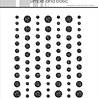 Simple and Basic Glitter Enamel Dots Black (77pcs) (SBA102)
