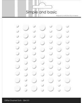 Simple and Basic Glitter Enamel Dots Soft White (77pcs) (SBA101)