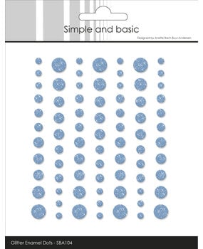 Simple and Basic Glitter Enamel Dots Light Blue (77pcs) (SBA104)