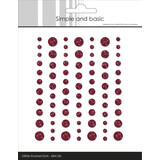 Simple and Basic Glitter Enamel Dots Wine Red (77pcs) (SBA106)