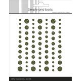 Simple and Basic Glitter Enamel Dots Forest Green (77pcs) (SBA105)