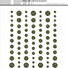 Simple and Basic Glitter Enamel Dots Forest Green (77pcs) (SBA105)