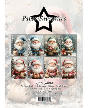 Paper Favourites Cute Santa A6 Paper Pack (PFA642)