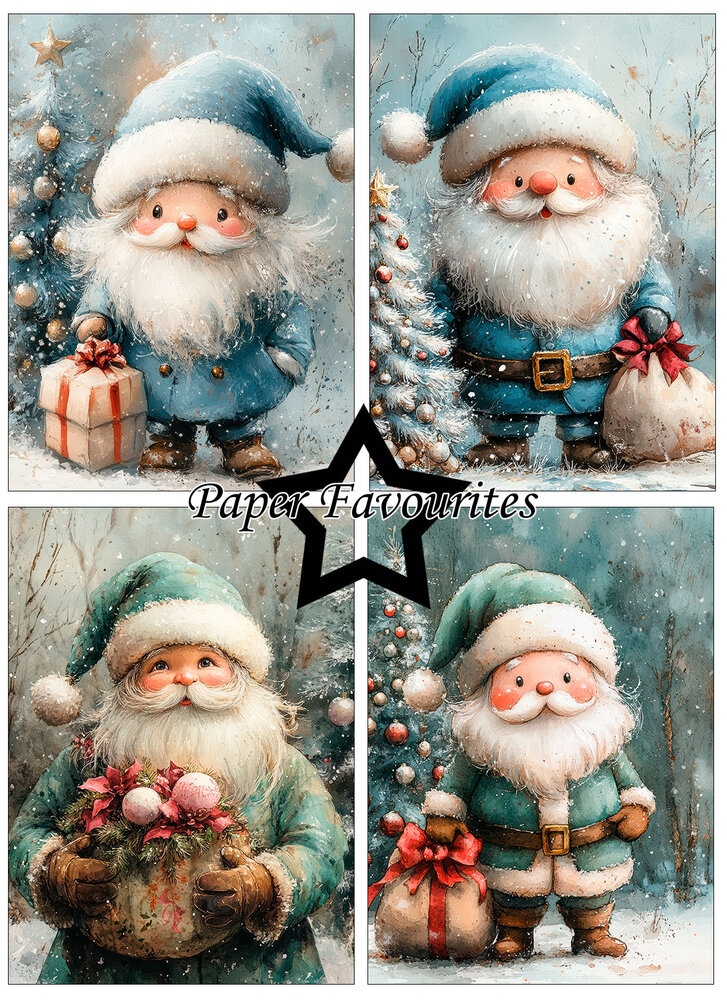 Paper Favourites Cute Santa A6 Paper Pack (PFA642)
