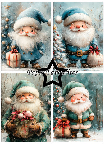 Paper Favourites Cute Santa A6 Paper Pack (PFA642)