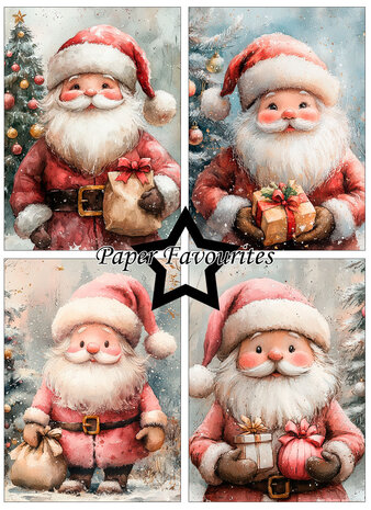 Paper Favourites Cute Santa A6 Paper Pack (PFA642)