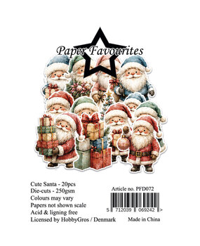 Paper Favourites Die-Cuts A7 Cute Santa (20pcs) (PFD072)
