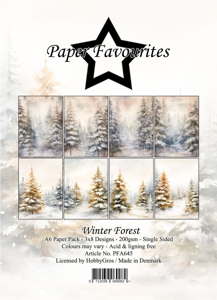Paper Favourites Winter Forest A6 Paper Pack (PFA645)