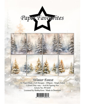 Paper Favourites Winter Forest A6 Paper Pack (PFA645)
