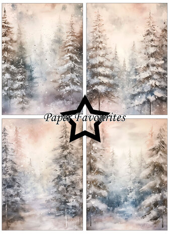 Paper Favourites Winter Forest A6 Paper Pack (PFA645)