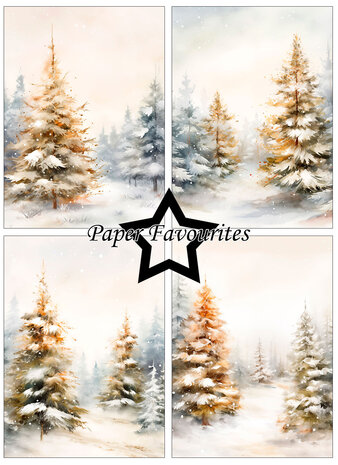 Paper Favourites Winter Forest A6 Paper Pack (PFA645)