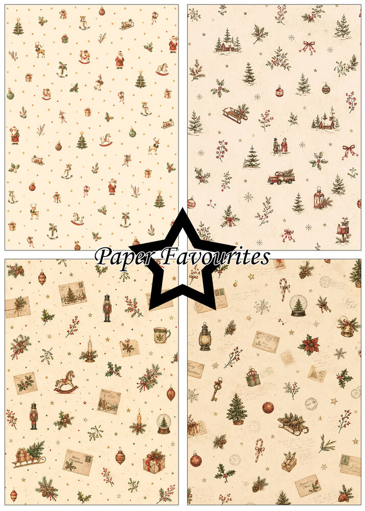Paper Favourites Retro Christmas A5 Paper Pack (PFA237)