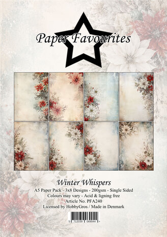 Paper Favourites Winter Whispers A5 Paper Pack (PFA240)