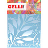 Gelli Arts Leaves & Script 5.25x7.25 Inch Stencil by Giovanna Zara (GELLSS5) Gelli Arts Leaves & Script 5.25x7.25 Inch Stencil by Giovanna Zara (GELLSS5)