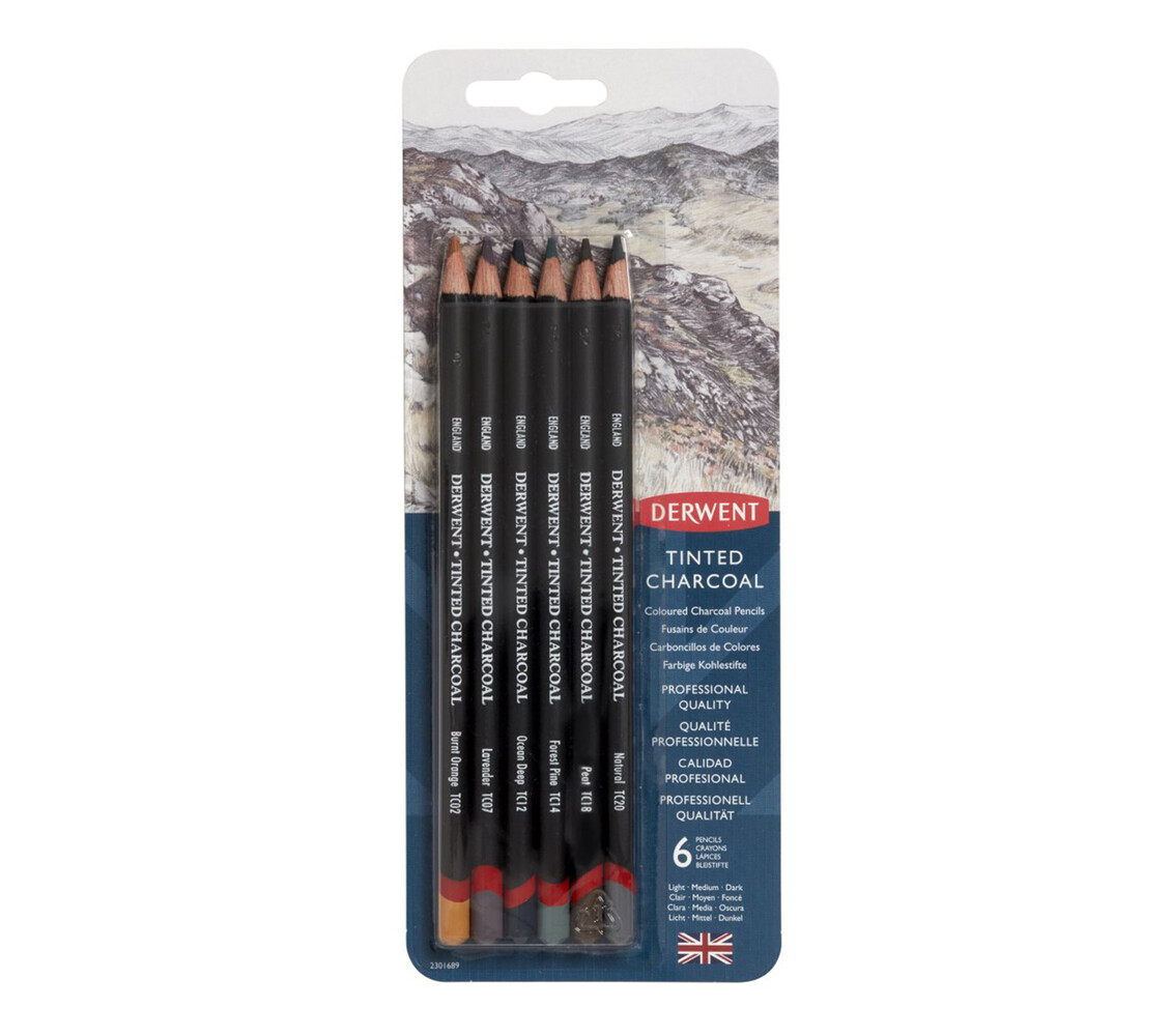 Derwent Tinted Charcoal Pencil Blister with 6 Pencils (DCT2301689) Derwent Tinted Charcoal Pencil Blister with 6 Pencils (DCT2301689)