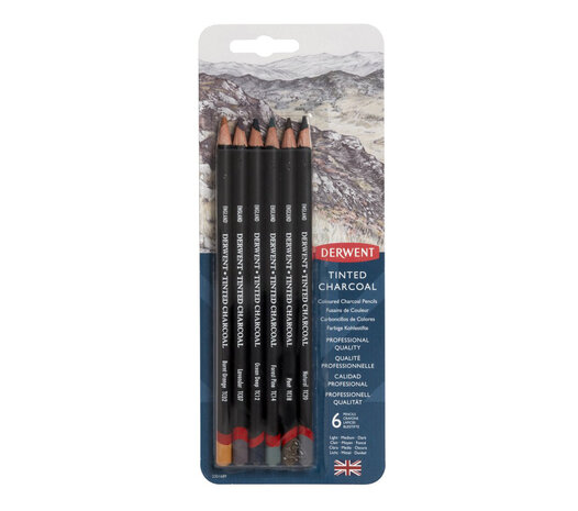 Derwent Tinted Charcoal Pencil Blister with 6 Pencils (DCT2301689) Derwent Tinted Charcoal Pencil Blister with 6 Pencils (DCT2301689)
