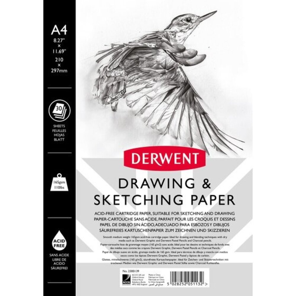 Derwent Sketch Pad A4 Portrait 165 g/m2 (DPA2300139) Derwent Sketch Pad A4 Portrait 165 g/m2 (DPA2300139)