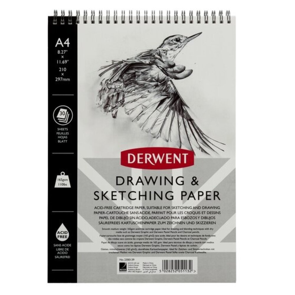 Derwent Sketch Pad A4 Portrait 165 g/m2 (DPA2300139) Derwent Sketch Pad A4 Portrait 165 g/m2 (DPA2300139)