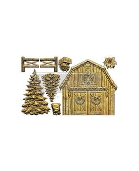 Re-Design with Prima Homestead Holiday 5x8 Inch Decor Moulds (684525)