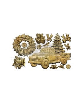 Re-Design with Prima Country Christmas Delivery 5x8 Inch Decor Moulds (684471)