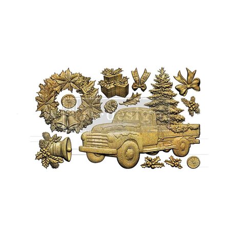 Re-Design with Prima Country Christmas Delivery 5x8 Inch Decor Moulds (684471)