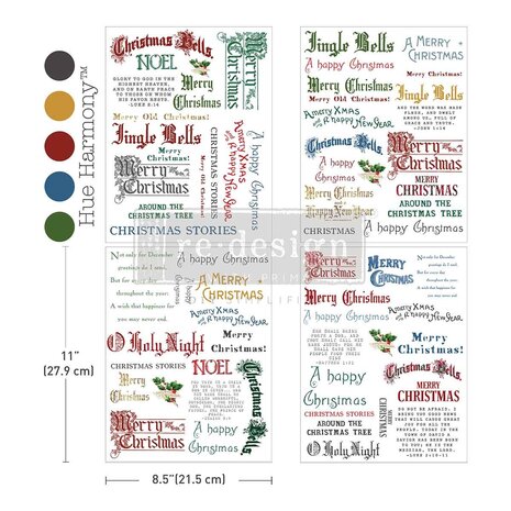 Re-Design with Prima Noel In Script 8,5x11 Inch Middy Plus Transfers (4pcs) (685911)