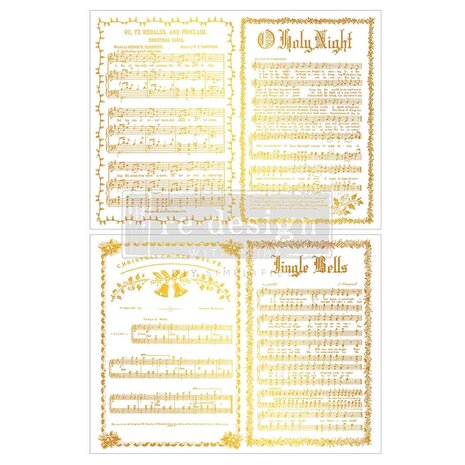 Re-Design with Prima Kacha Yuletide Symphony 8,5x11 Inch Middy Foil Transfers (2pcs) (684167) Re-Design with Prima Kacha Yuletide Symphony 8,5x11 Inch Middy Foil Transfers (2pcs) (684167)