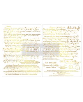 Re-Design with Prima Kacha Gilded Noel Script 8,5x11 Inch Middy Foil Transfers (2pcs) (684150)